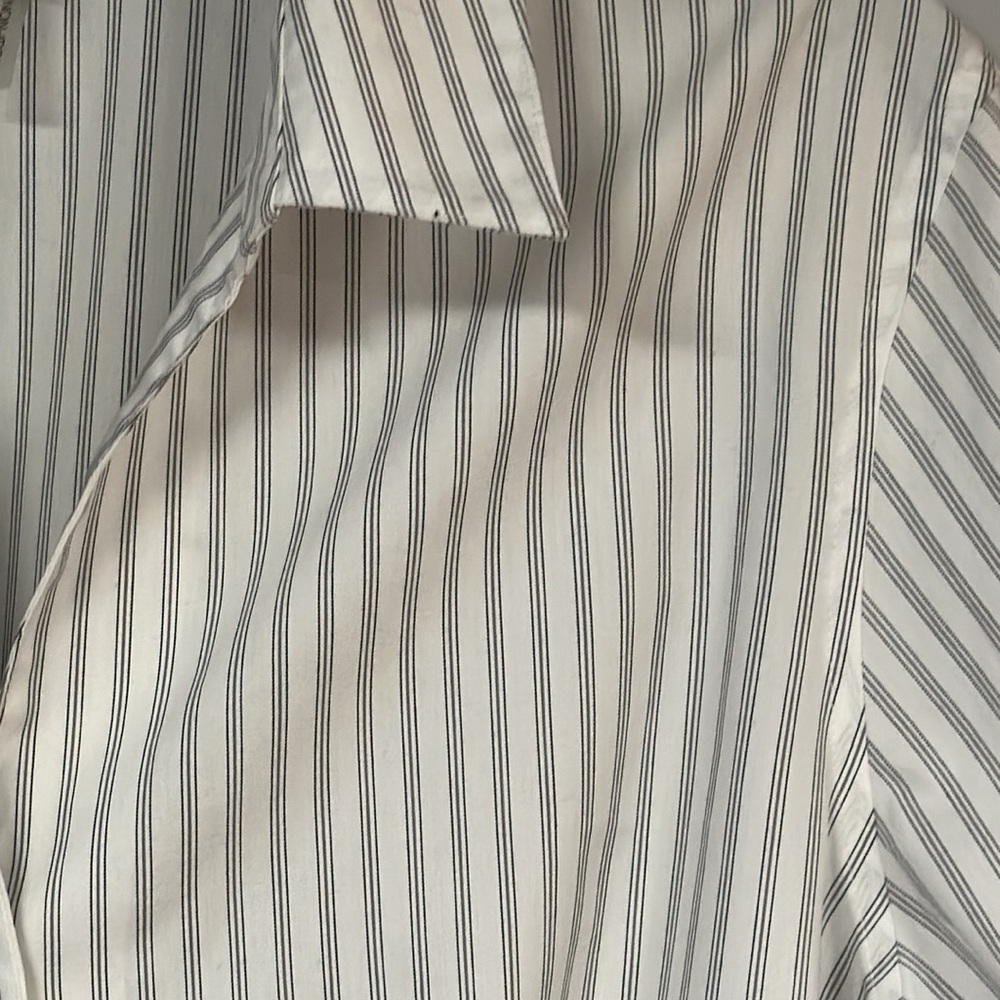 Anne Klein Collared Button Down Tailored Pin Stri… - image 4